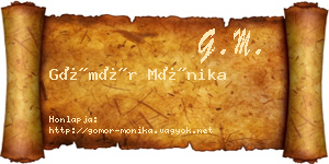 Gömör Mónika névjegykártya